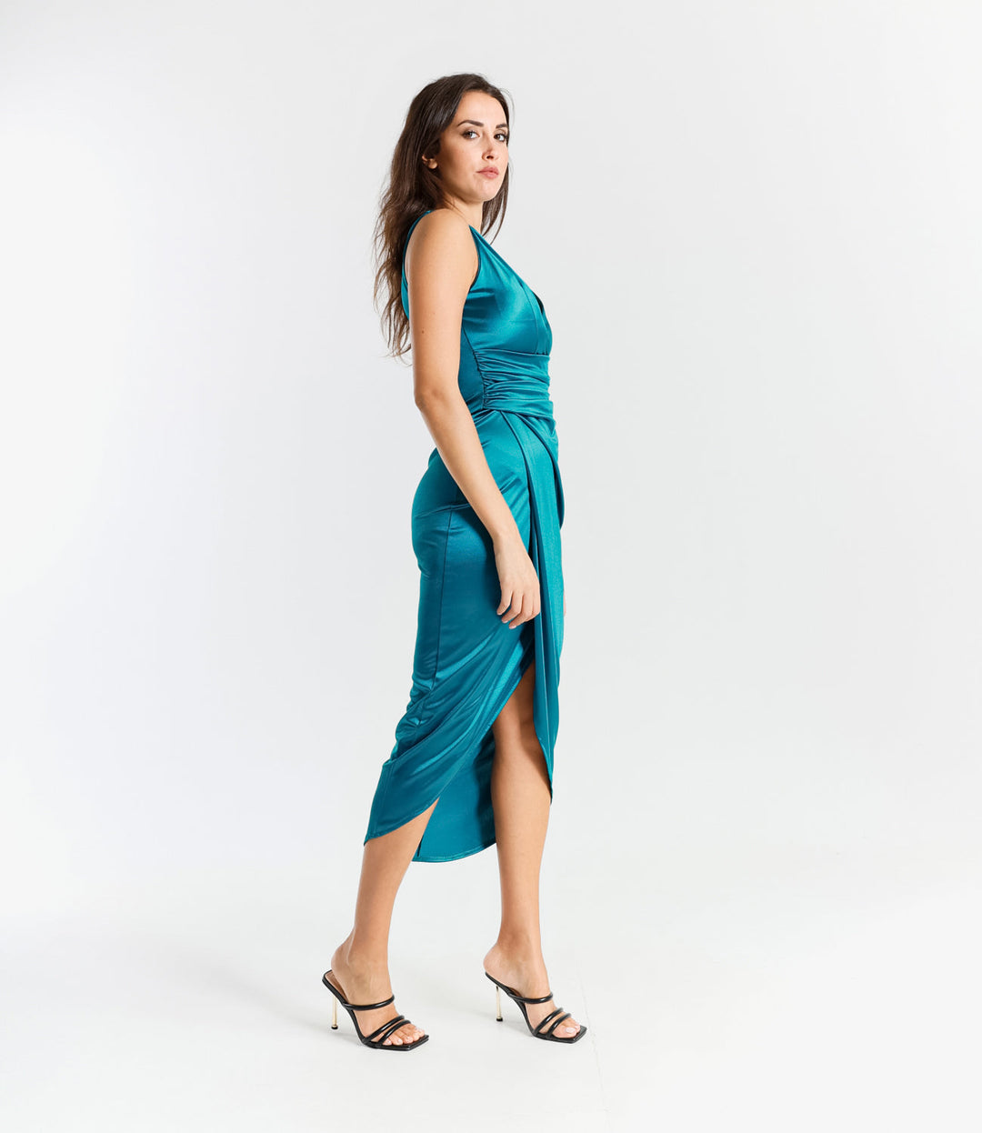 Long Sleeveless Satin Dress Eleonora