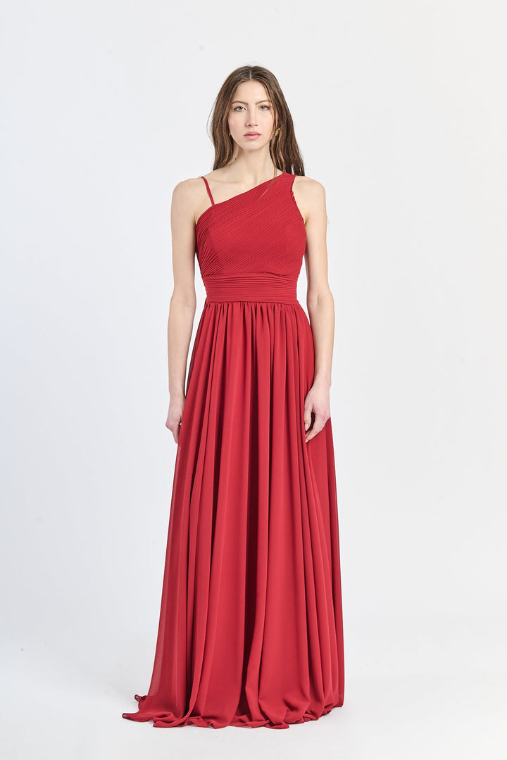 Asymmetrical Tulle Long Dress Luna