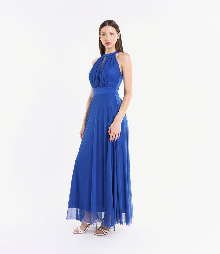 Long tulle cut-out dress Lucrezia