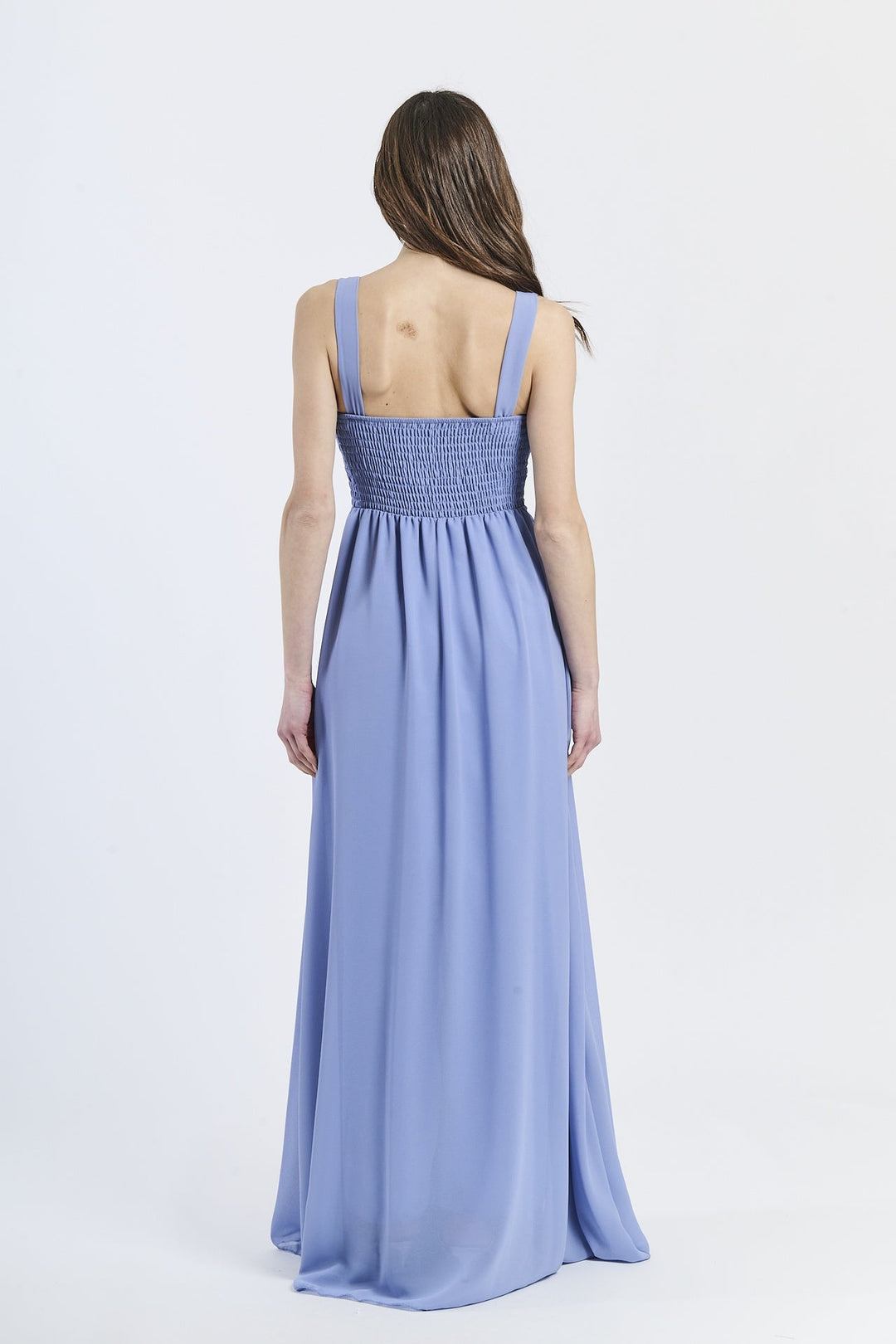 Wide Long Chiffon Bridesmaid Dress Zoe
