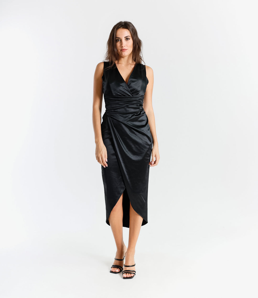 Long Sleeveless Satin Dress Eleonora