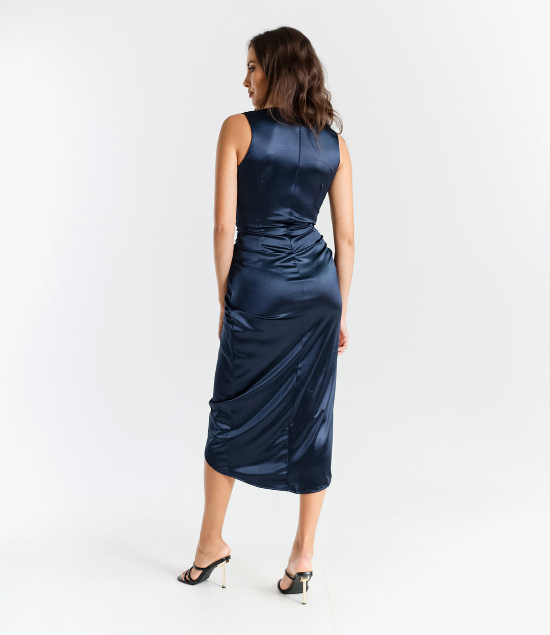 Long Sleeveless Satin Dress Eleonora