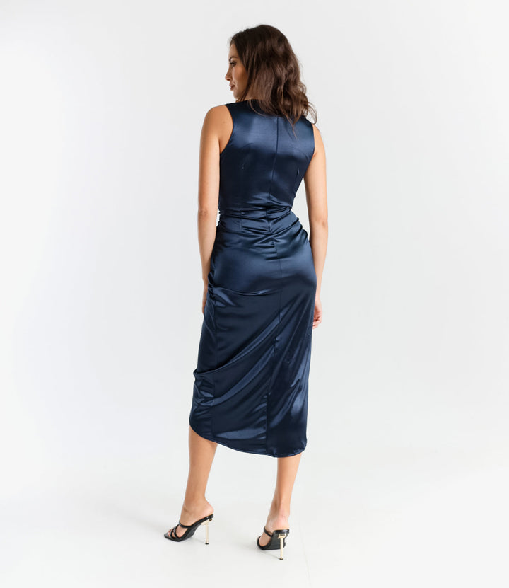 Long Sleeveless Satin Dress Eleonora
