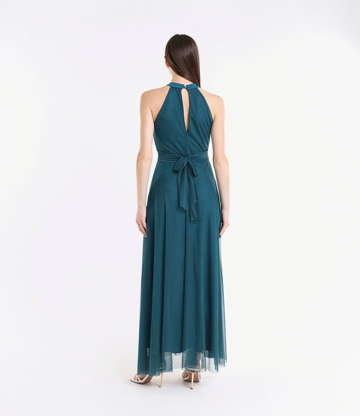 Long tulle cut-out dress Lucrezia