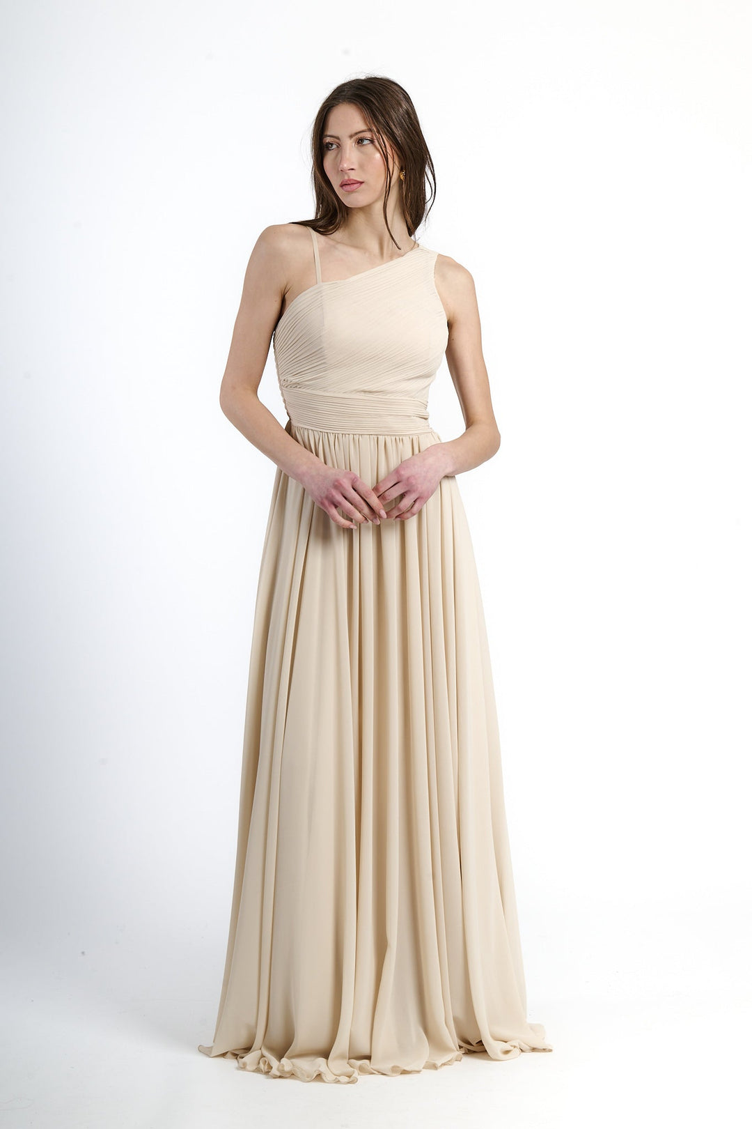 Asymmetrical Tulle Long Dress Luna