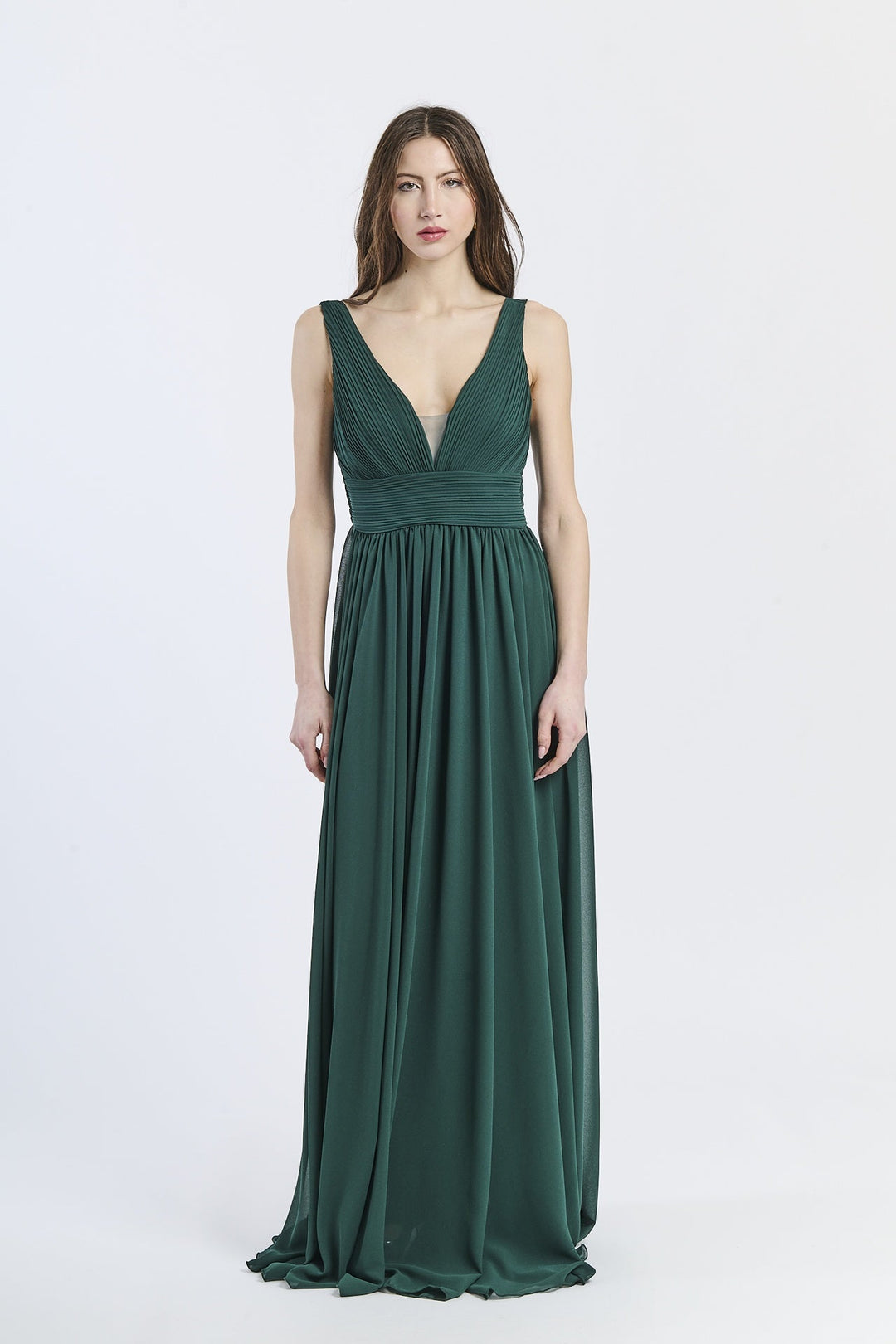 Wide Long Chiffon Bridesmaid Dress Zoe