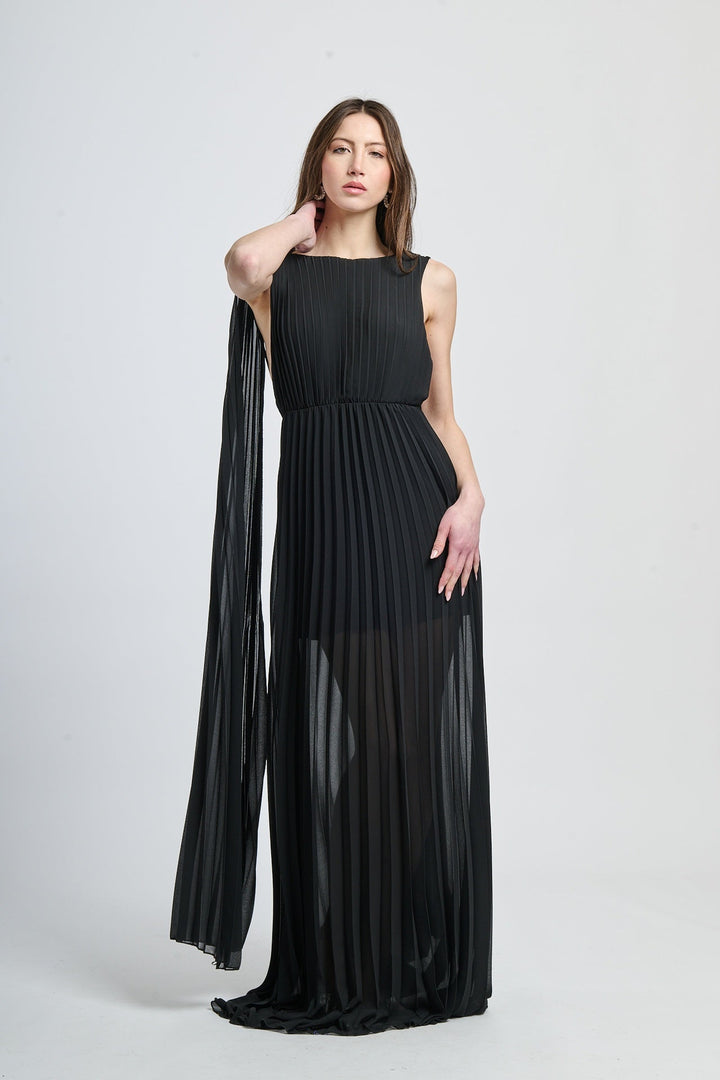 Elegant Long Pleated Dress Alice