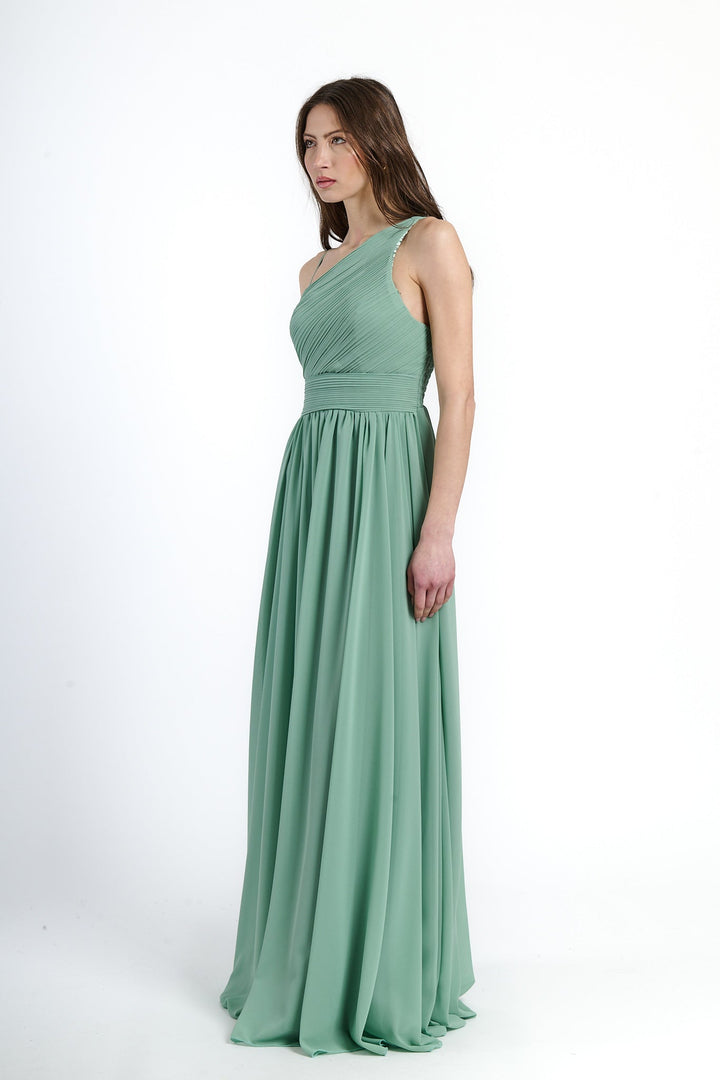 Asymmetrical Tulle Long Dress Luna