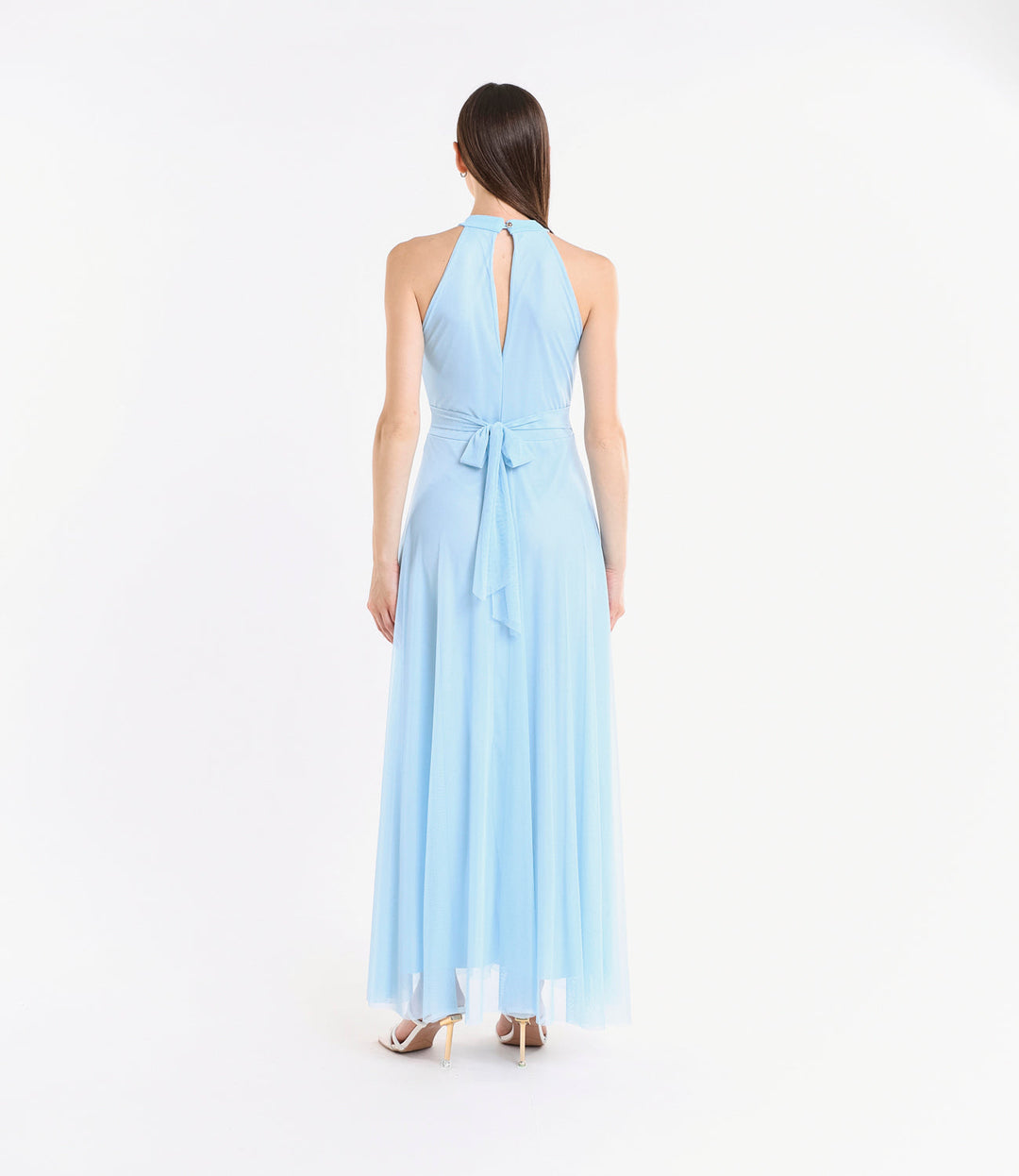 Long tulle cut-out dress Lucrezia