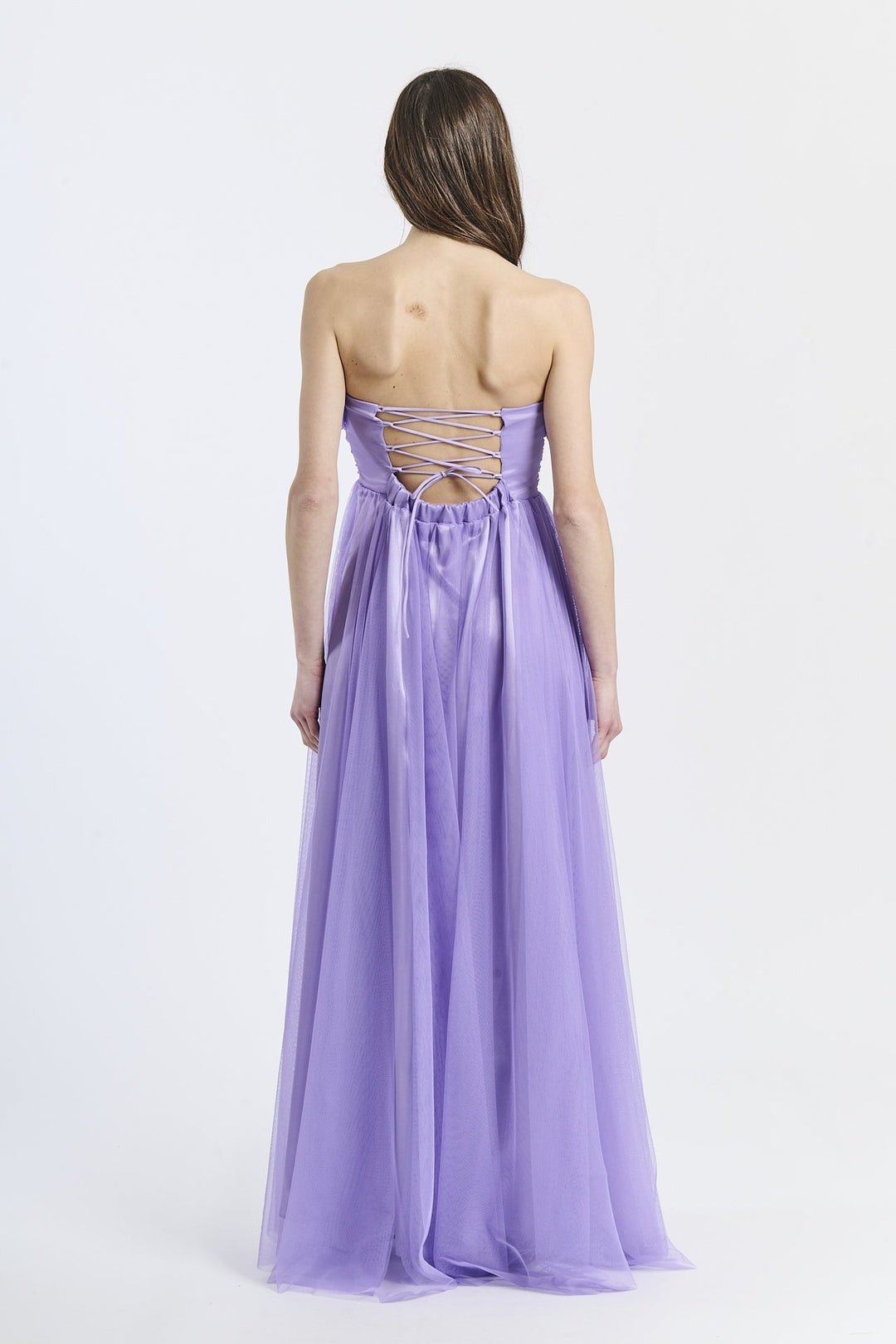 Long Tulle Strapless Dress Vittoria