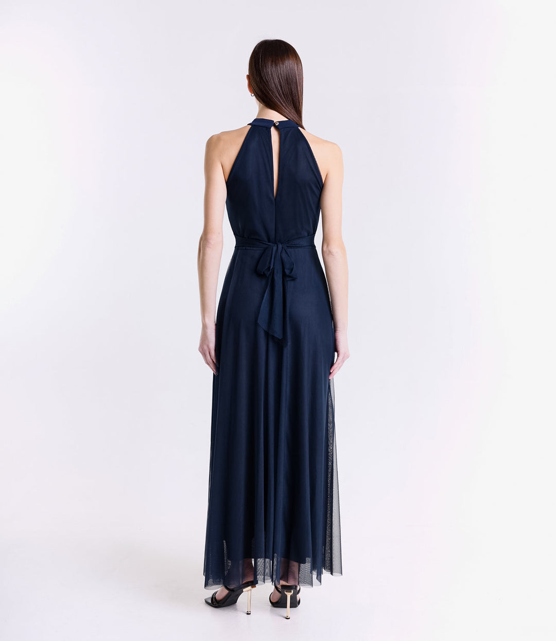 Long tulle cut-out dress Lucrezia