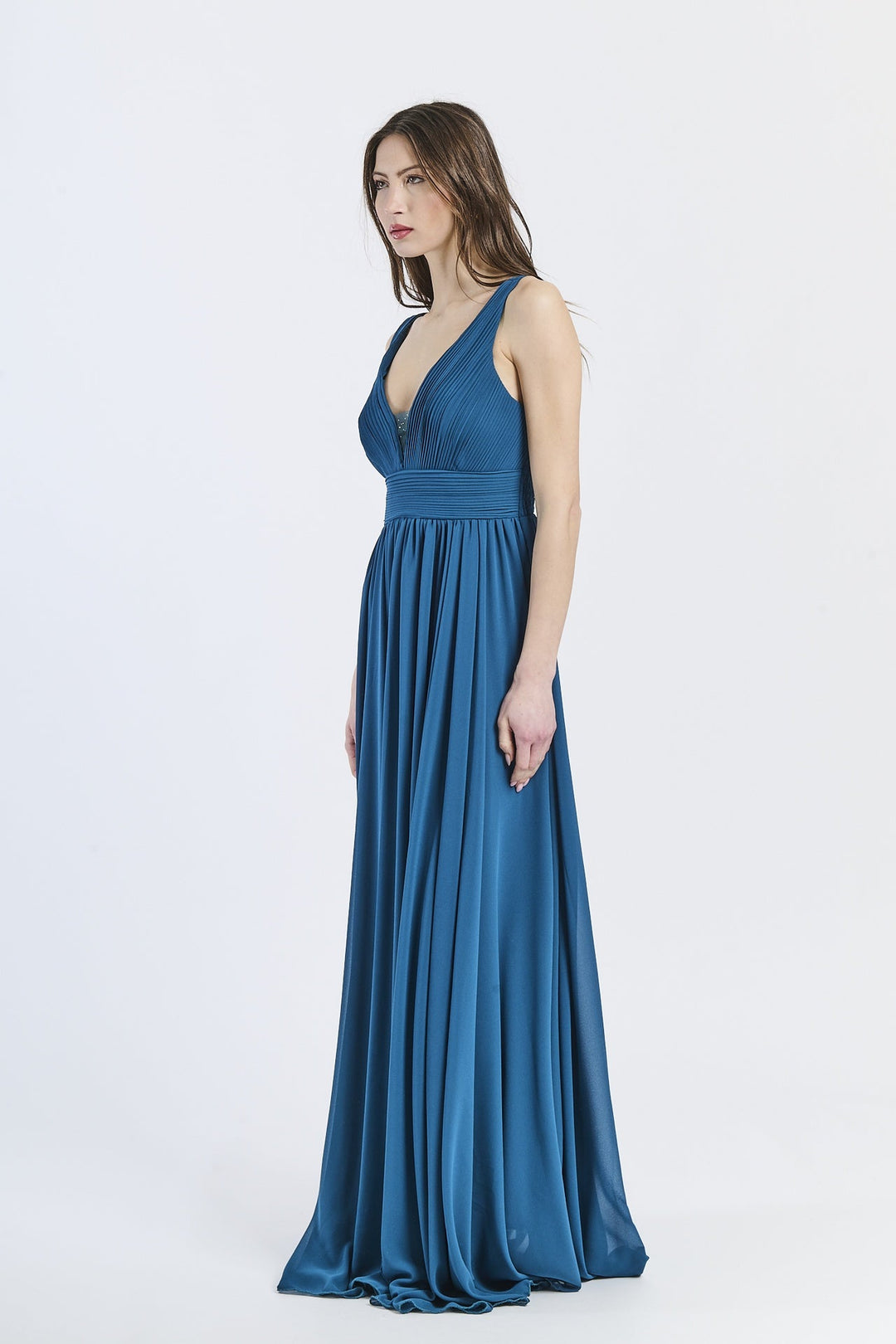 Wide Long Chiffon Bridesmaid Dress Zoe