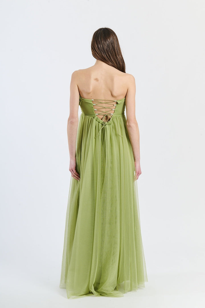 Long Tulle Strapless Dress Vittoria