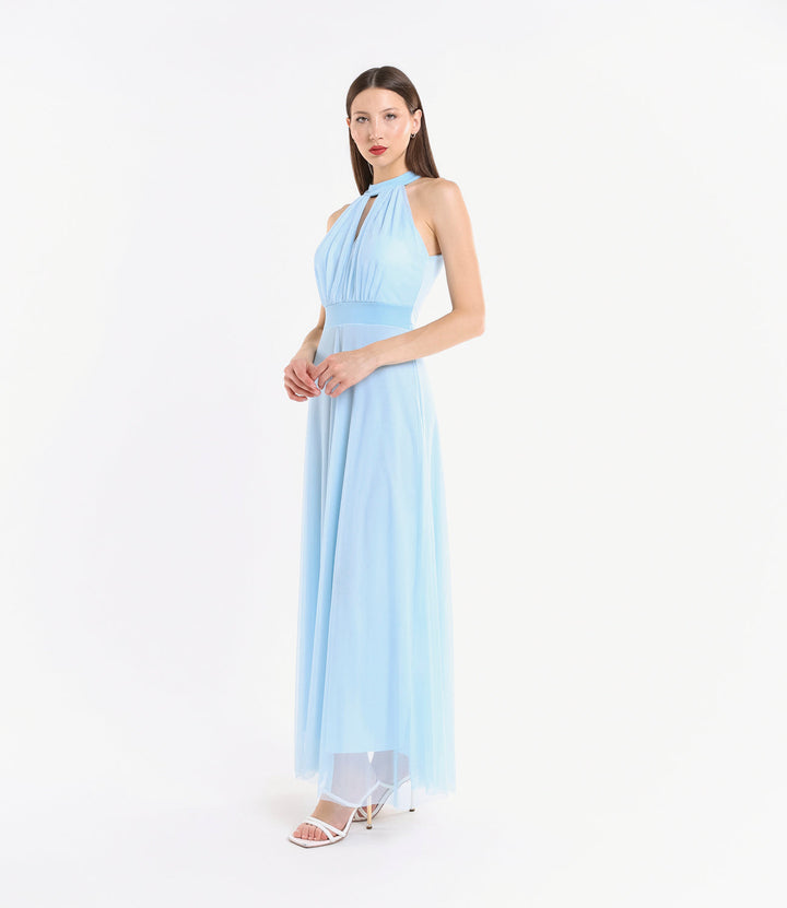 Long tulle cut-out dress Lucrezia