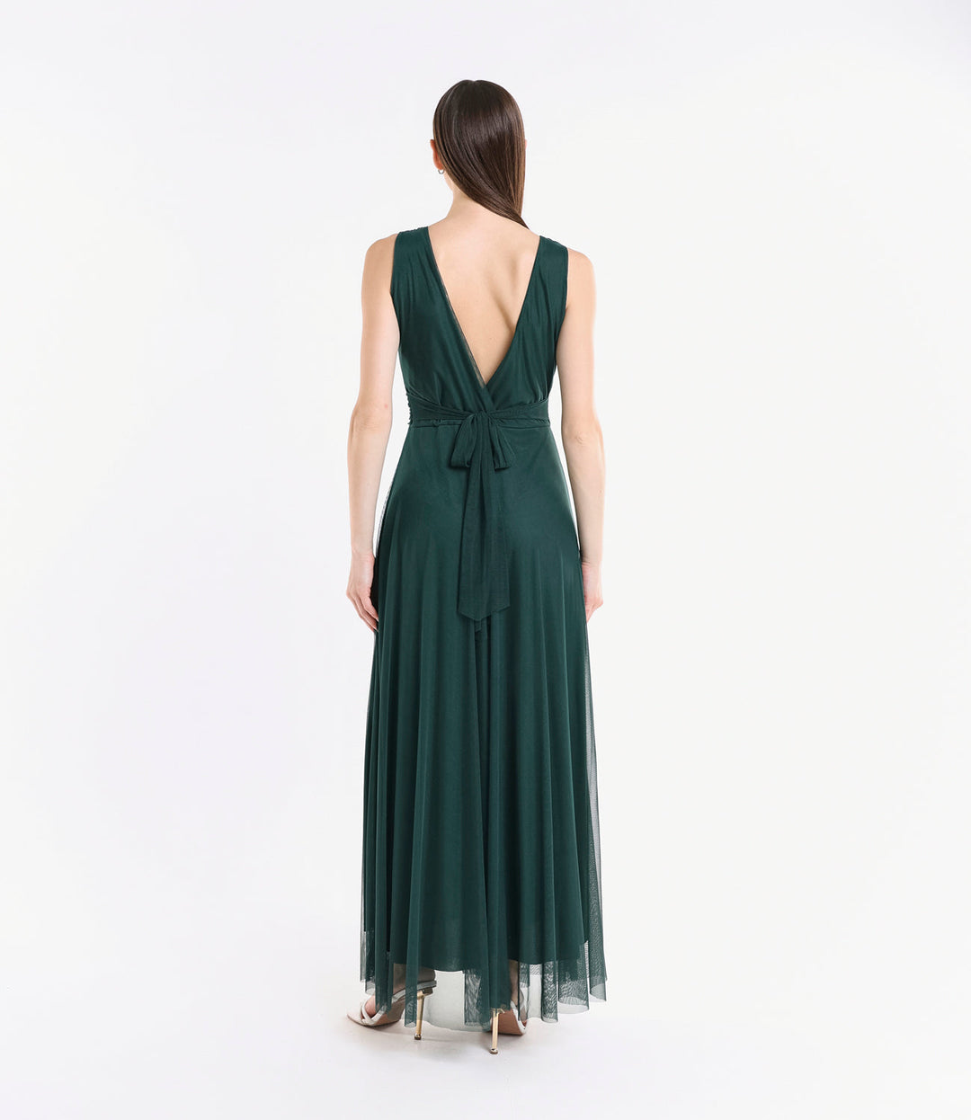 Tulle Bridesmaid Dress with V-Neck Flavia