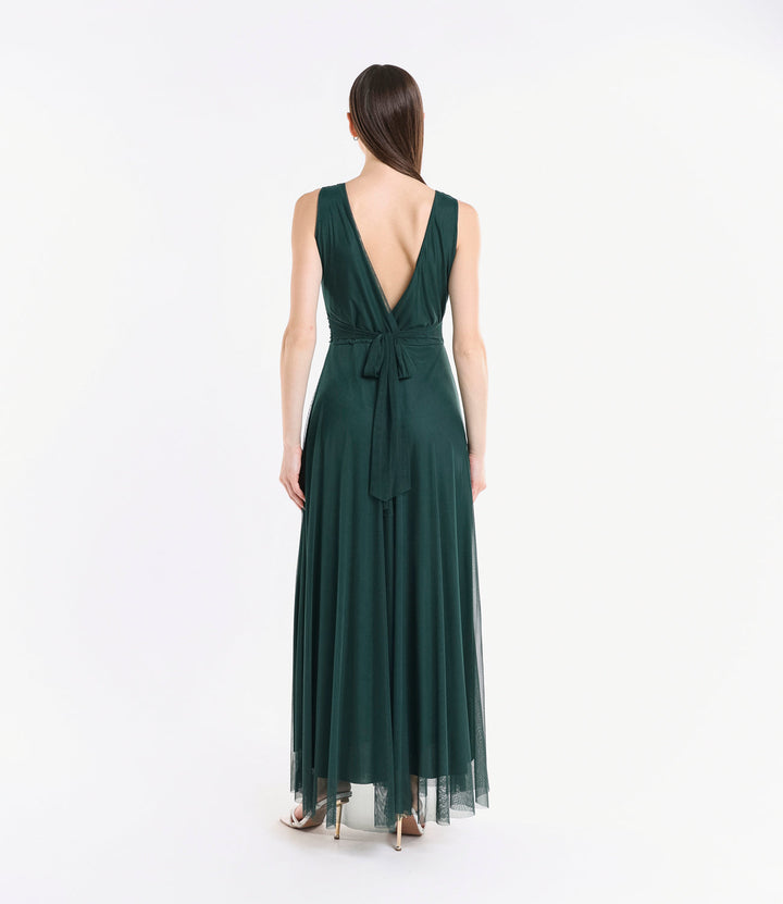 Tulle Bridesmaid Dress with V-Neck Flavia