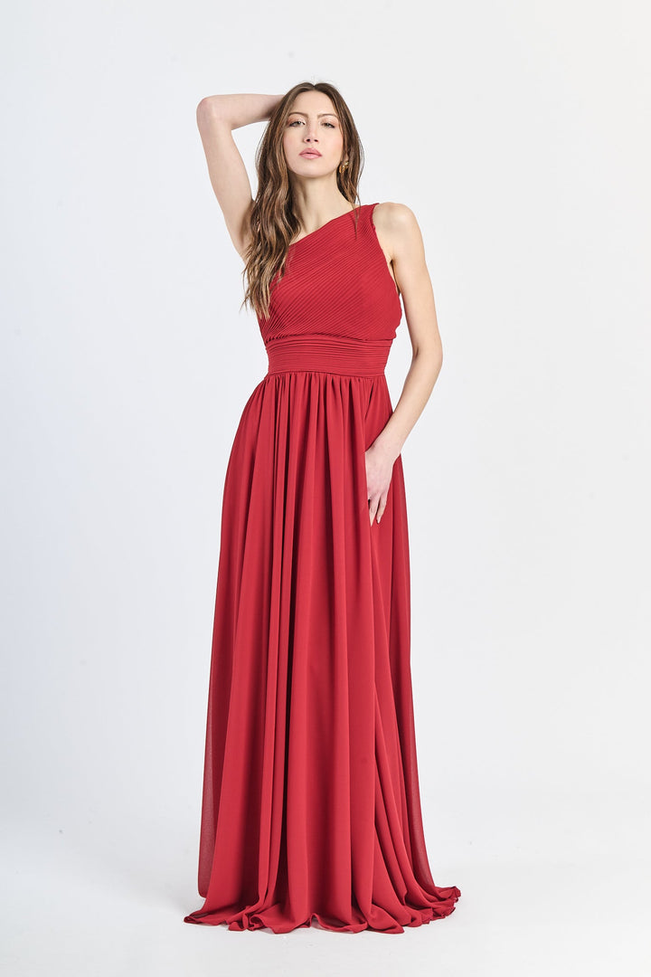 Asymmetrical Tulle Long Dress Luna