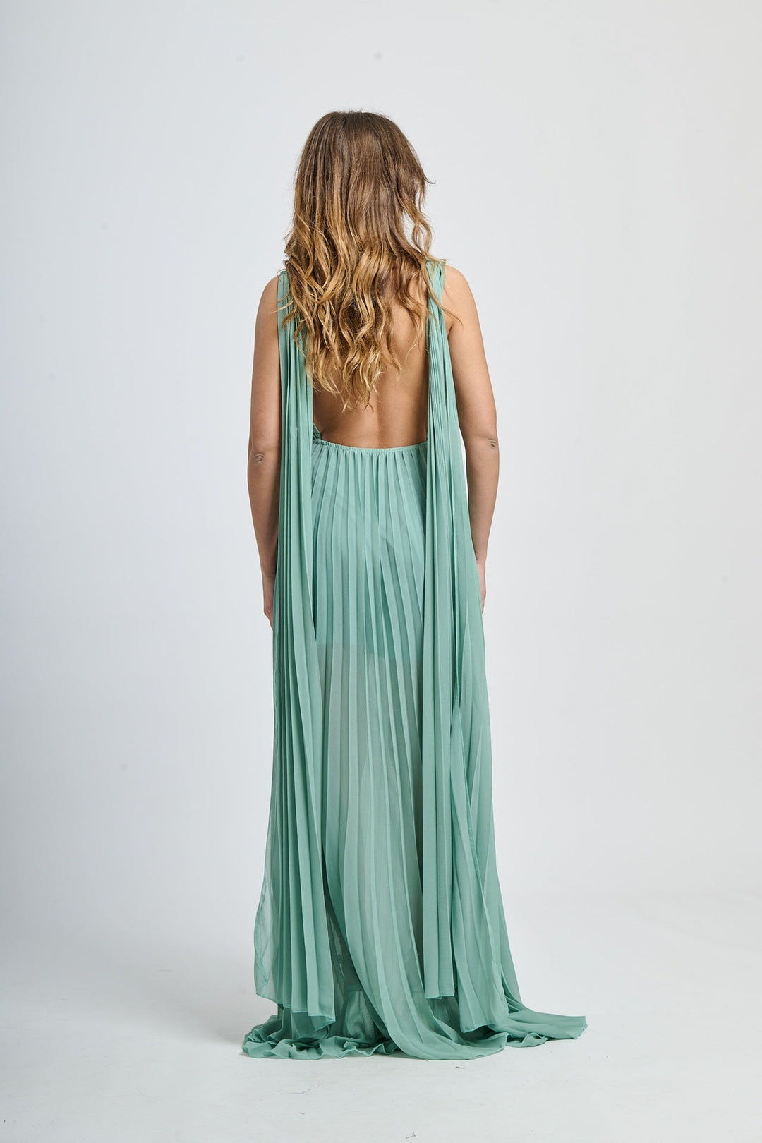 Elegant Long Pleated Dress Alice