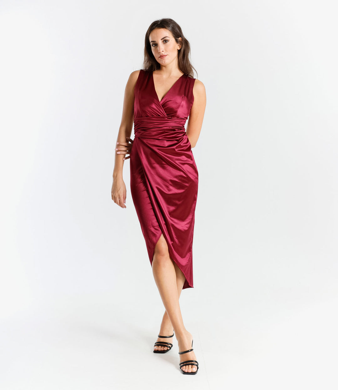 Long Sleeveless Satin Dress Eleonora