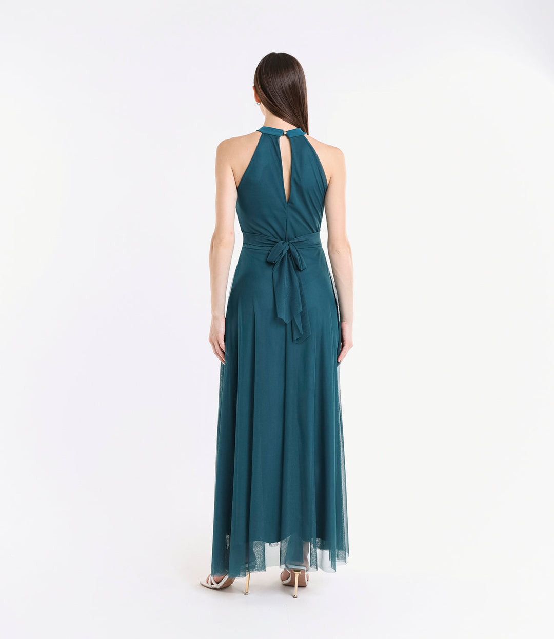 Long tulle cut-out dress Lucrezia