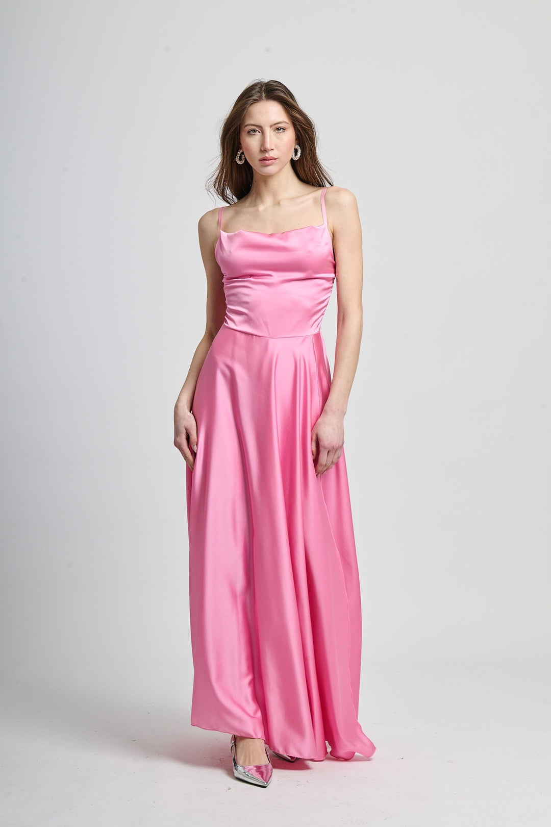 Elegant Long Dress with Side Slit Maria