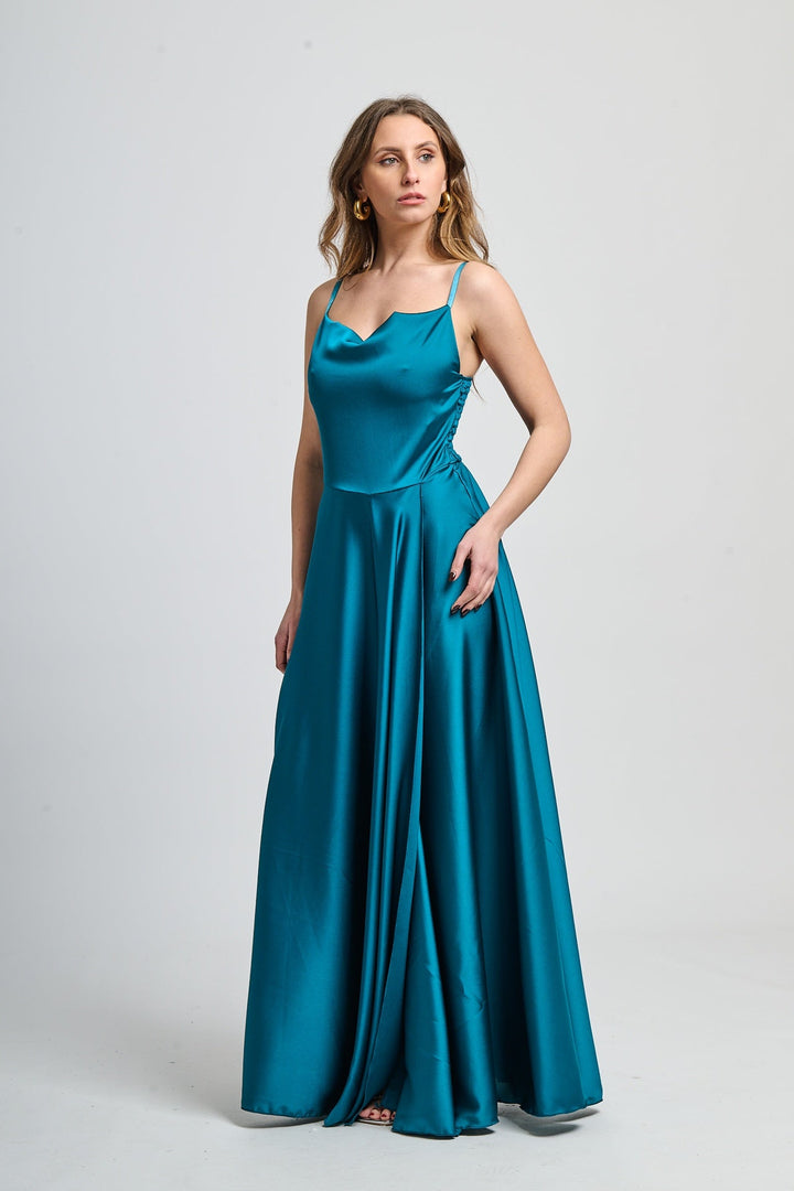 Elegant Long Dress with Side Slit Maria