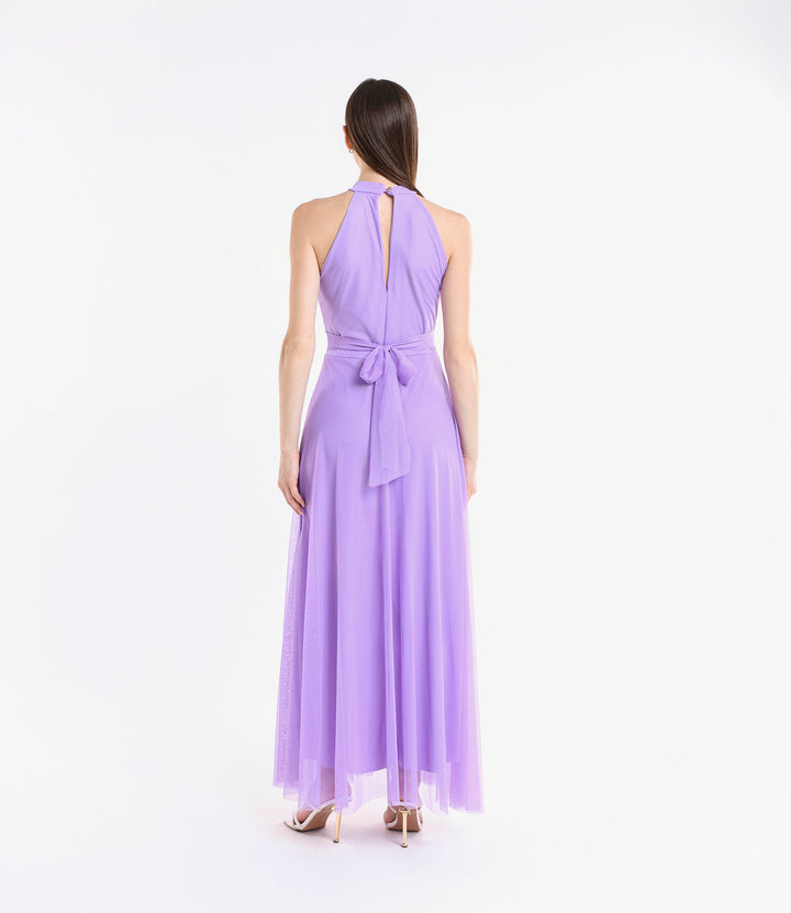 Long tulle cut-out dress Lucrezia