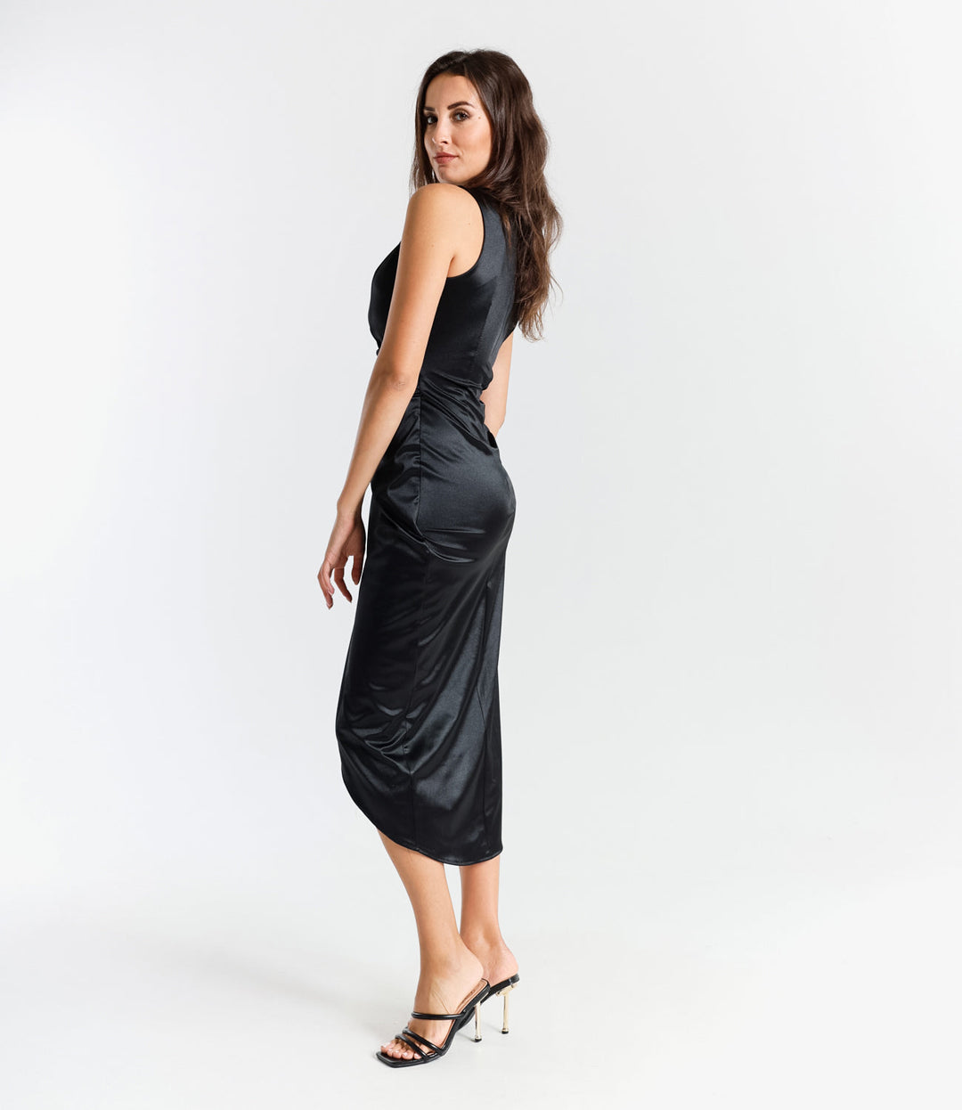 Long Sleeveless Satin Dress Eleonora