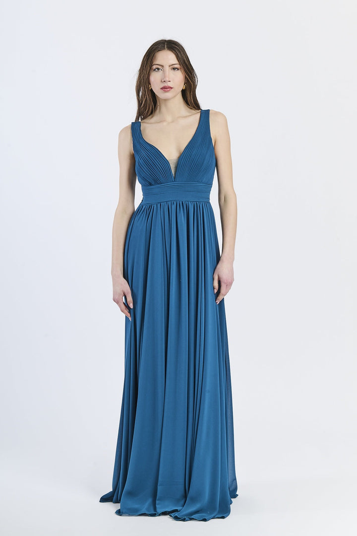 Wide Long Chiffon Bridesmaid Dress Zoe