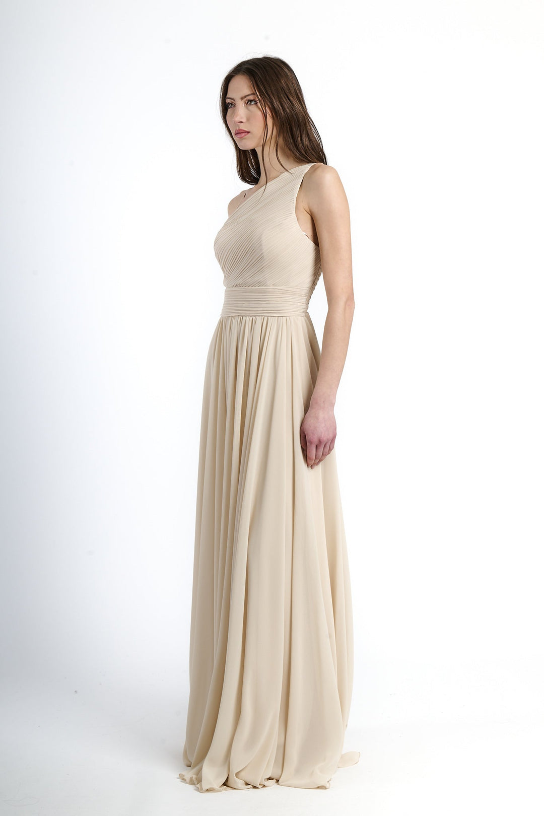 Asymmetrical Tulle Long Dress Luna