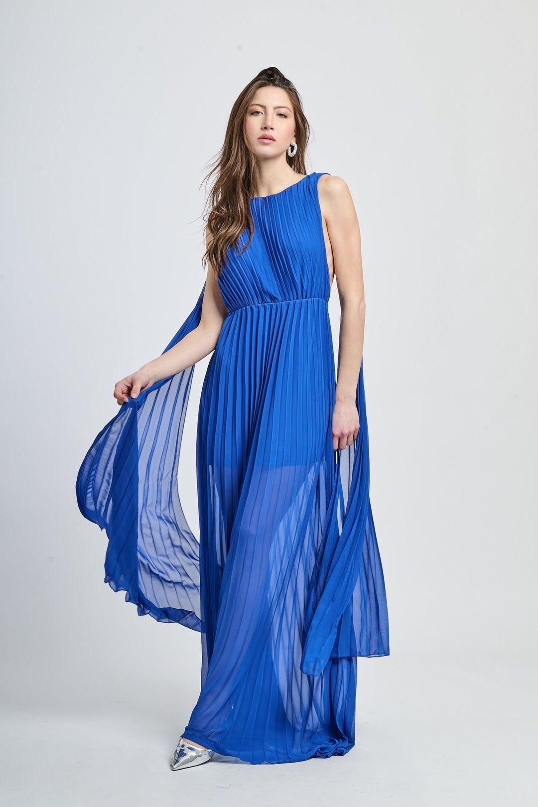 Elegant Long Pleated Dress Alice