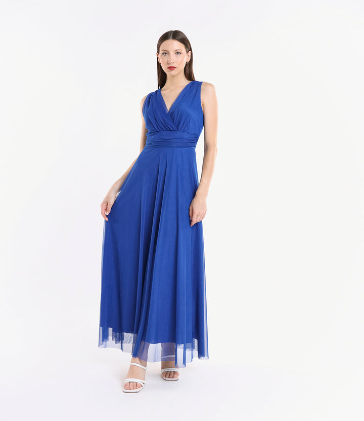 Tulle Bridesmaid Dress with V-Neck Flavia