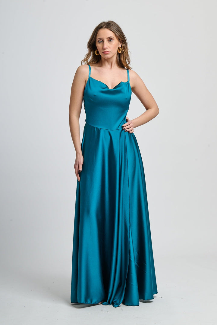 Elegant Long Dress with Side Slit Maria