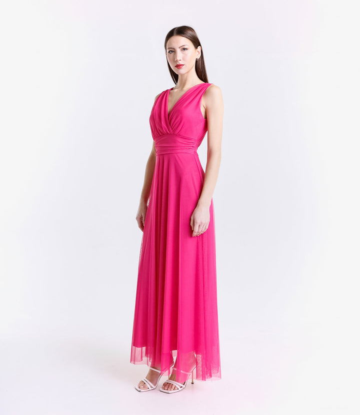 Tulle Bridesmaid Dress with V-Neck Flavia