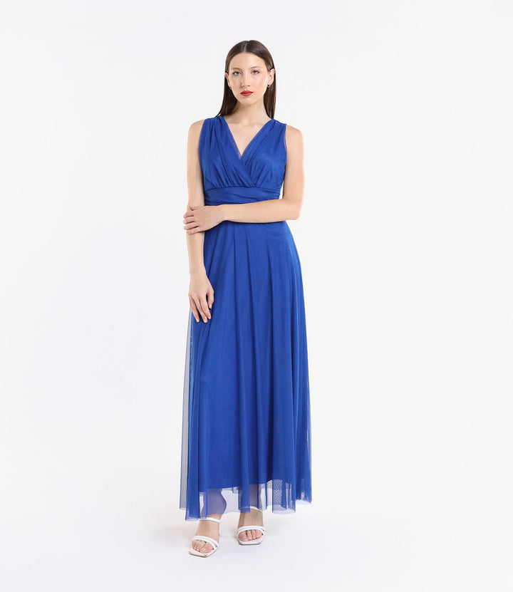 Tulle Bridesmaid Dress with V-Neck Flavia
