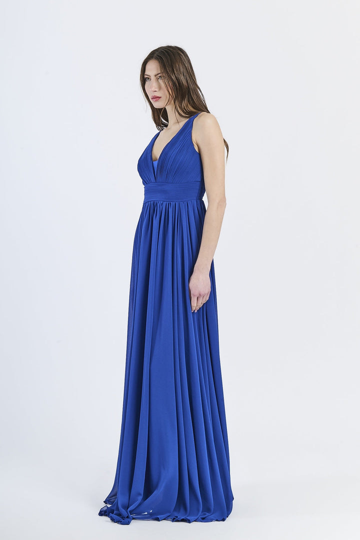 Wide Long Chiffon Bridesmaid Dress Zoe