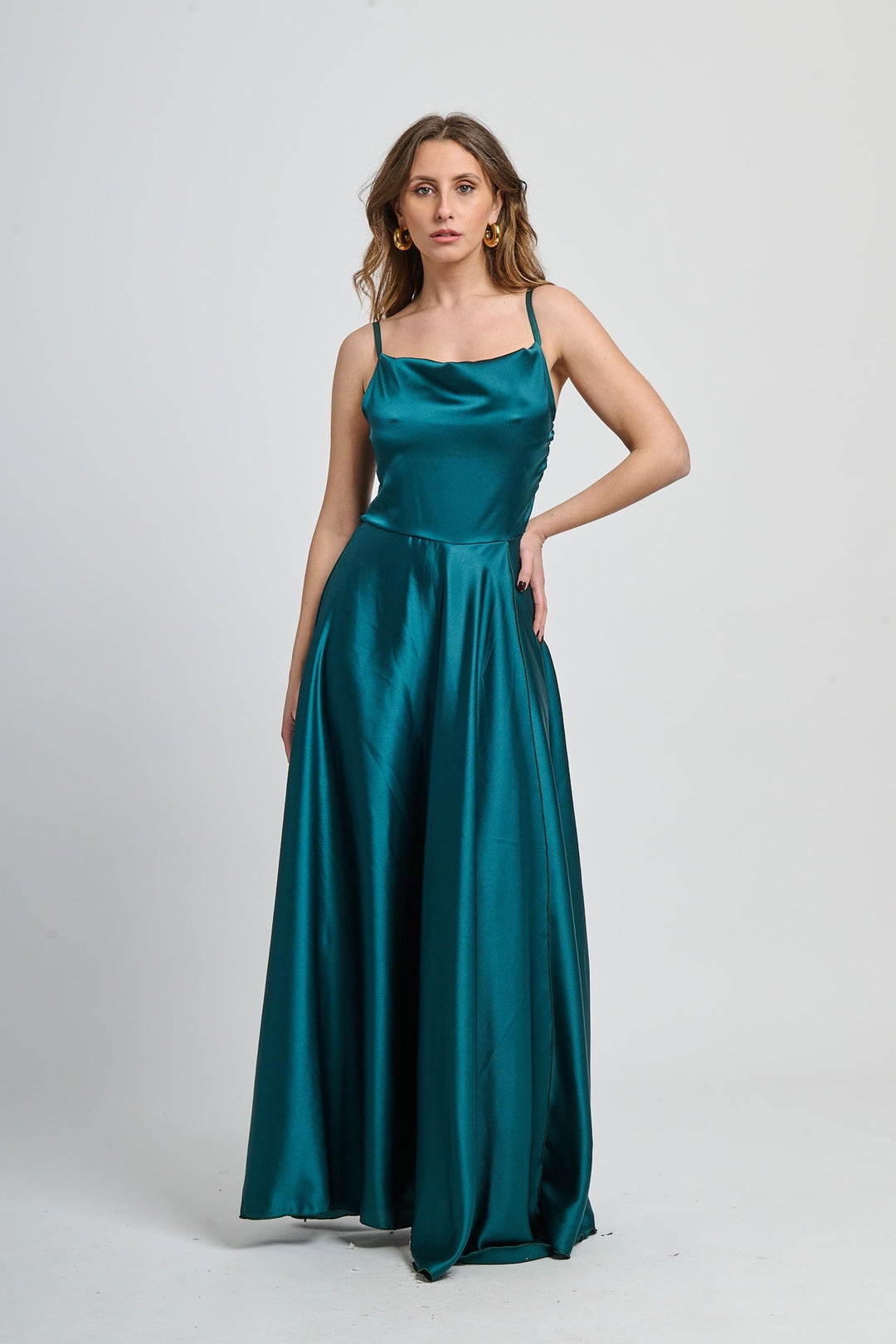 Elegant Long Dress with Side Slit Maria