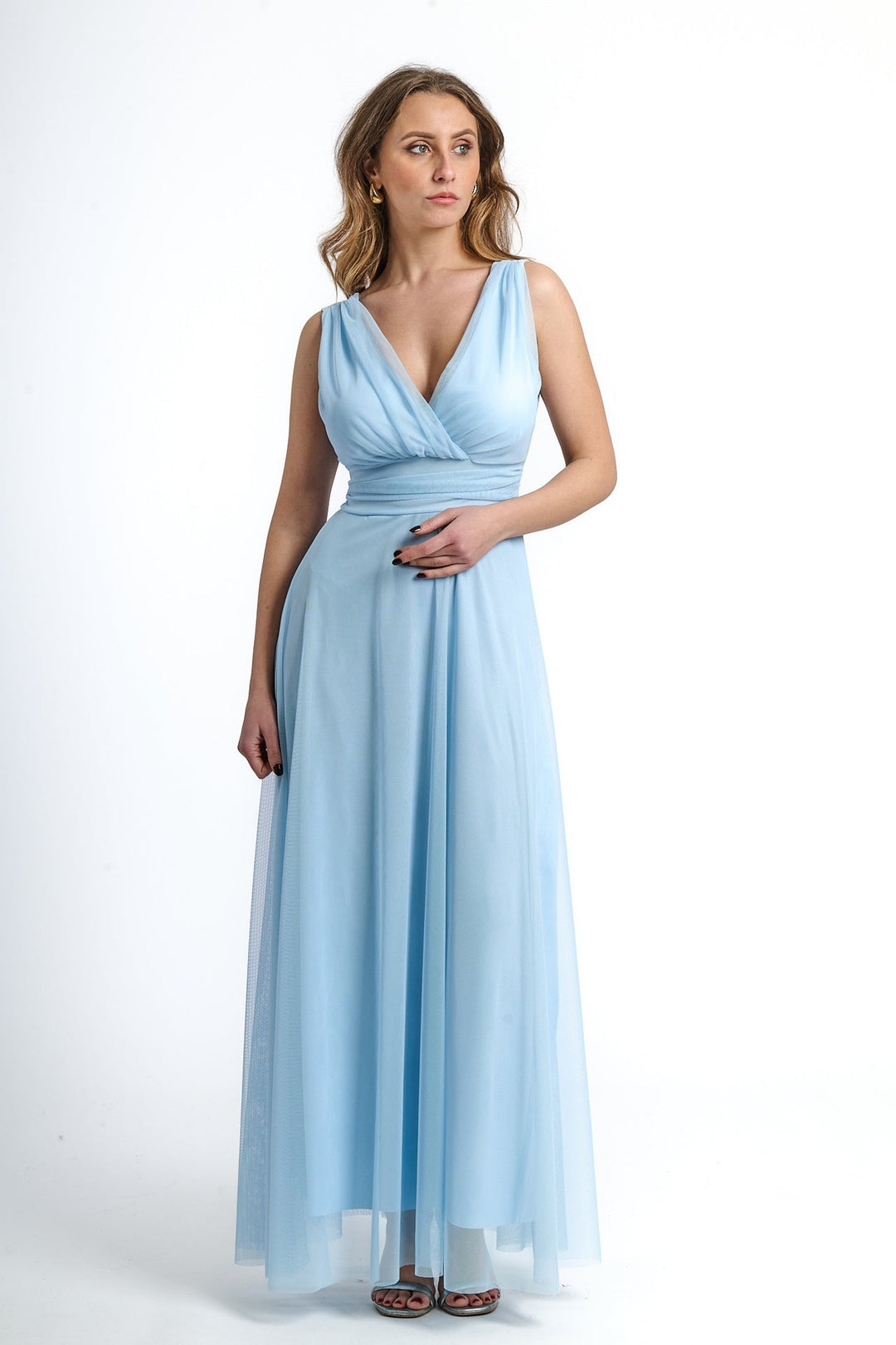 Tulle Bridesmaid Dress with V-Neck Flavia