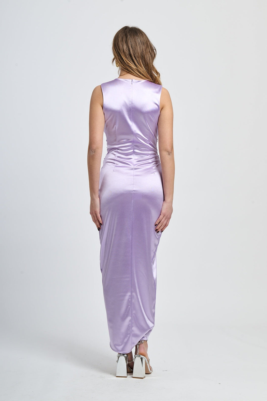 Long Sleeveless Satin Dress Eleonora