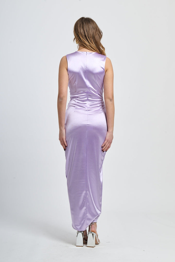 Long Sleeveless Satin Dress Eleonora