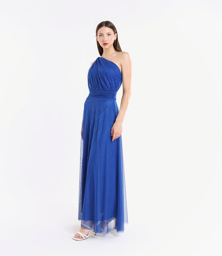 Lily One-Shoulder Long Tulle Dress