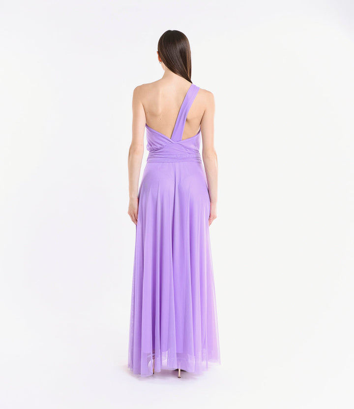 Lily One-Shoulder Long Tulle Dress