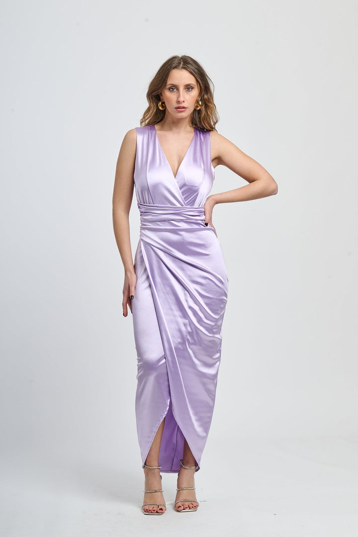 Long Sleeveless Satin Dress Eleonora