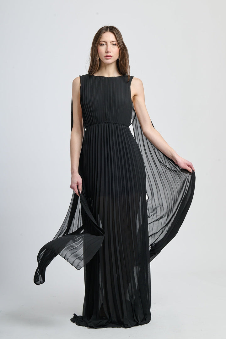 Elegant Long Pleated Dress Alice