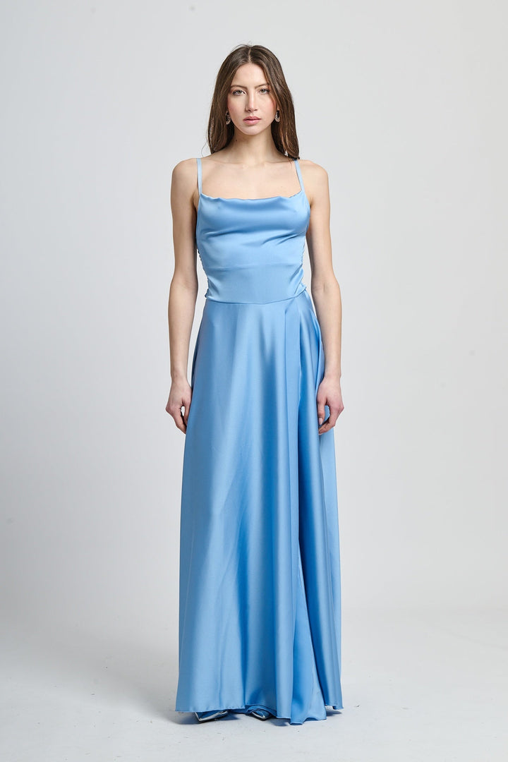 Elegant Long Dress with Side Slit Maria
