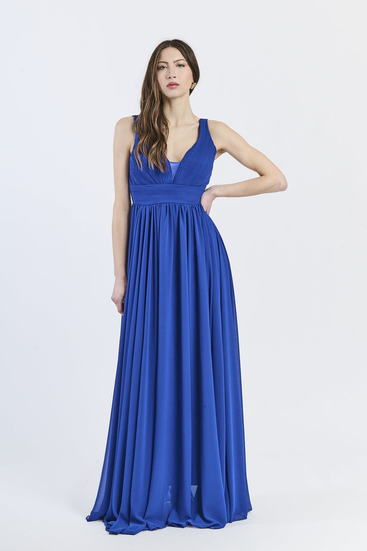 Wide Long Chiffon Bridesmaid Dress Zoe