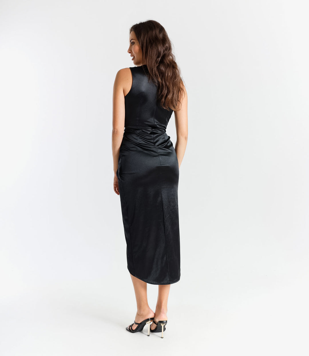 Long Sleeveless Satin Dress Eleonora