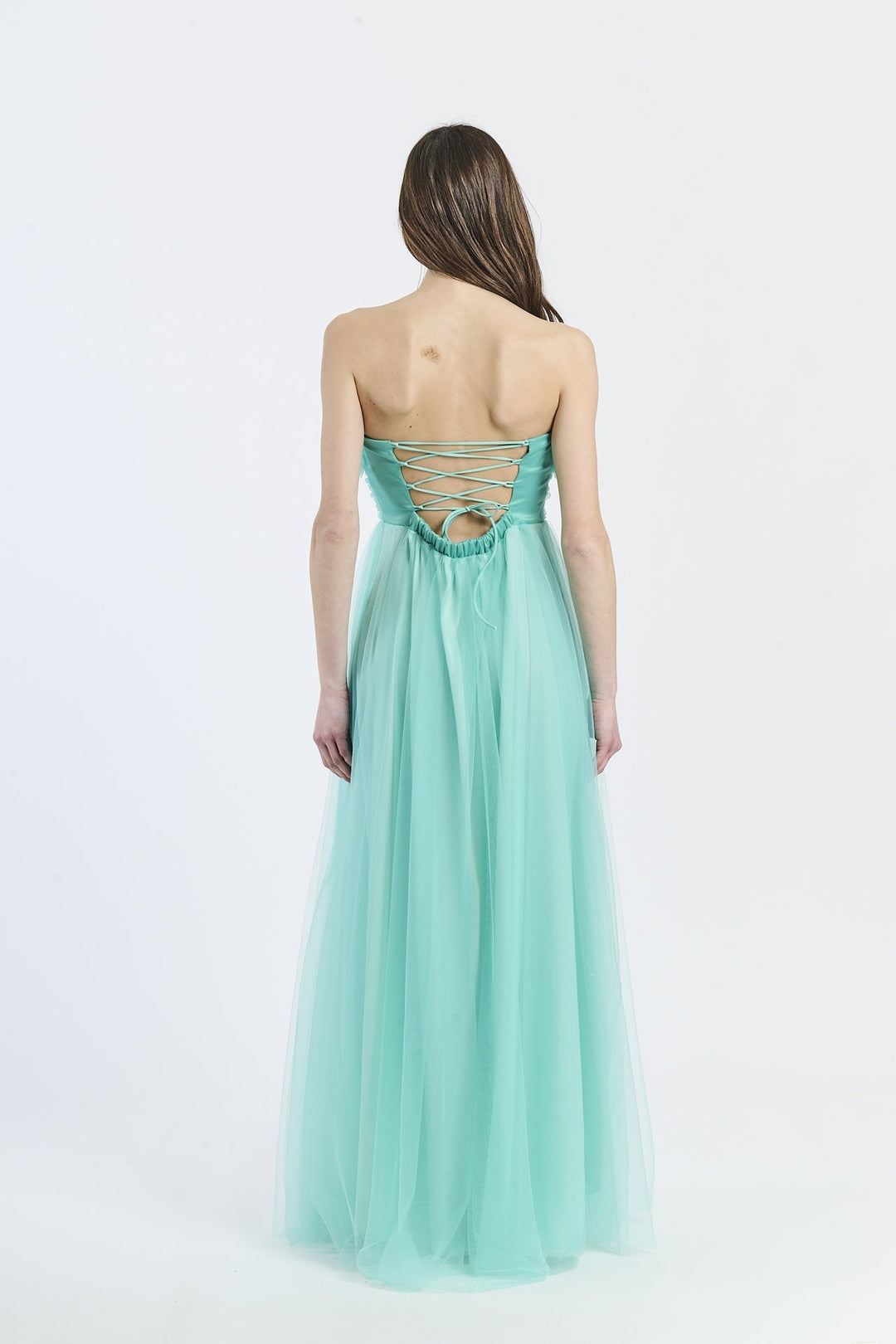 Long Tulle Strapless Dress Vittoria