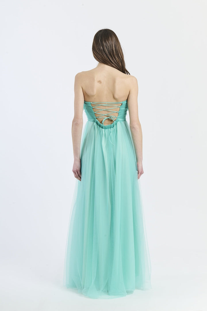 Long Tulle Strapless Dress Vittoria