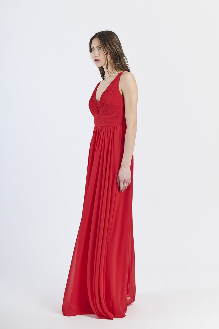 Wide Long Chiffon Bridesmaid Dress Zoe